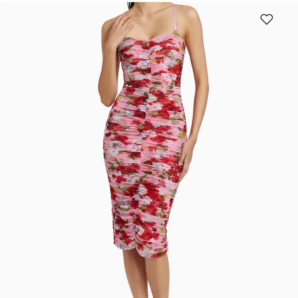 L'Agence Floral Caprice Strapless Midi Dress (0) - Picture 2 of 10